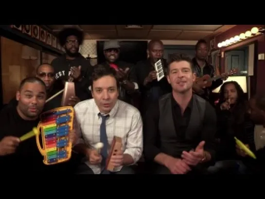 Jimmy Fallon, Robin Thicke & The Roots Sing "Blurred Lines"