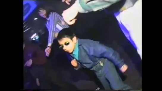 Russian kid dancing at club cant be bothered. 1997