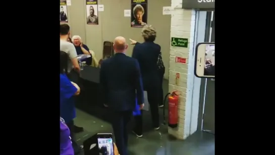 Peter Capaldi arriving at the table #2