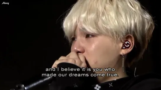 BTS WINGS TOUR FINAL TRY NOT TO CRY “SUGA“