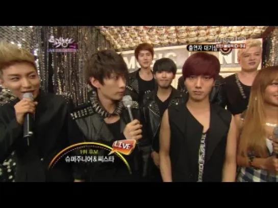 120713 Sistar & Super Junior - Waiting room @ Music Bank