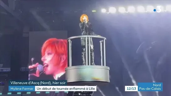 MYLENE FARMER || France 3 JT 12-13H Nord Pas-de-Calais - NeverMore 2023 || 04.06.2023