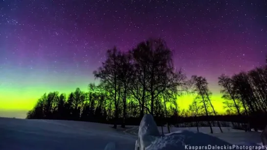 Latvian Official Aurora Time Lapse Video 2013