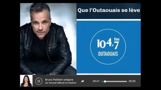 Bruno Pelletier en entrevue hier à Que l'Outaouais se lève où il nous parle de son implication avec Gatineau prend la scène et d