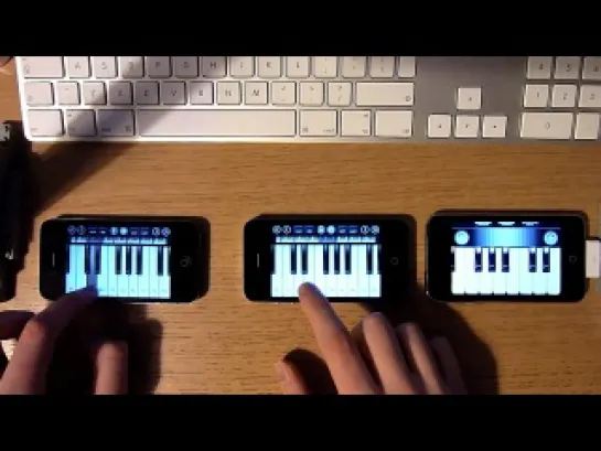 I Gotta Feeling - Black Eyed Peas, Three iPhone-iPod Touch Pianos