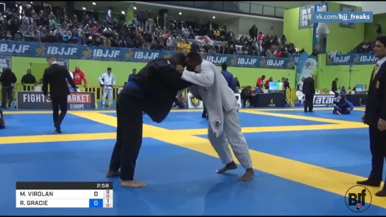 MIKE VIROLAN vs RAYRON GRACIE 2019 European Jiu-Jitsu IBJJF  #IBJJFEURO19