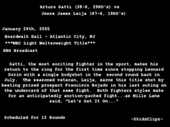 Arturo Gatti vs James Leija