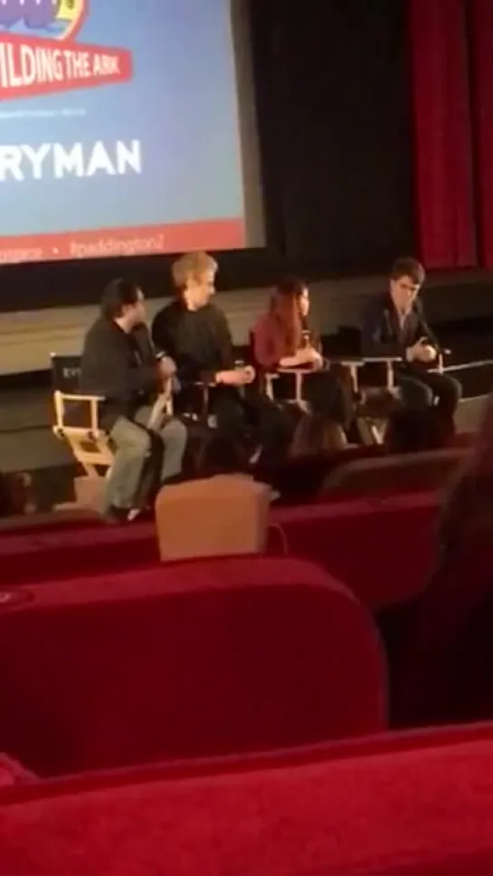 Asking Peter Capaldi a question at the Q&A