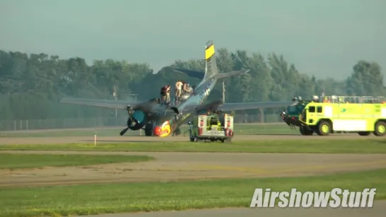 A-26 Invader Nose Gear Collapse On Landing