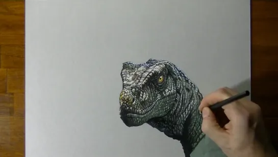 Velociraptor Drawing - 3D Art