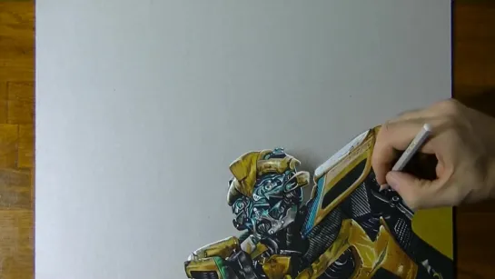 Transformers Bumblebee drawing time lapse by Marcello Barenghi