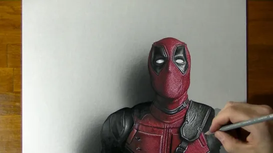 Deadpool Drawing - How to draw 3D Art