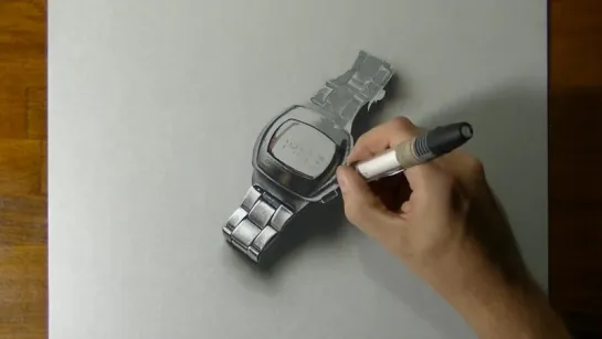 Drawing my watch - How to draw 3D Art