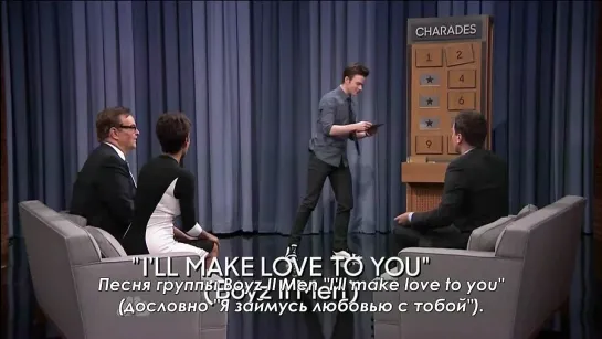 Chris Colfer and Halle Berry play charades on The Tonight Show Starring Jimmy Fallon (рус.суб.)