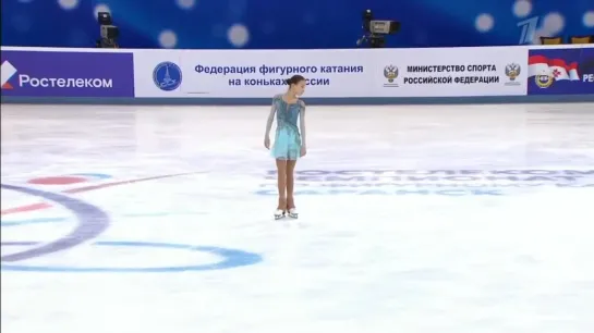 Anna SHCHERBAKOVA 21/12/19 Practice SP runthrough ---- Russian Nationals 2019