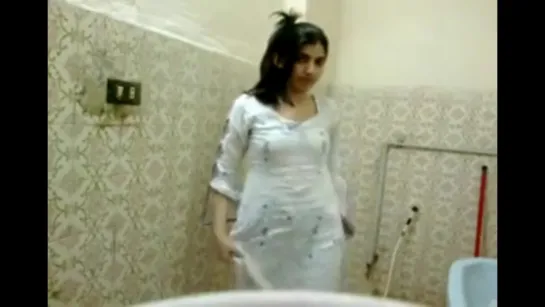 indian  Girl Takes Shower And Masturbates