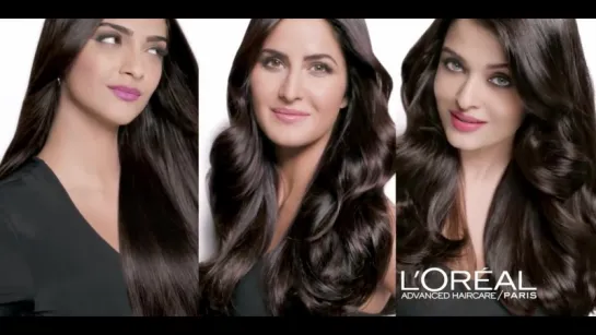 Новая реклама LOreal Paris Advanced Hair Care с участием Катрины Каиф, Сонам Капур и Айшварией Рай Баччан