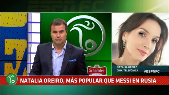 Natalia Oreiro mas popular que Messi in Rusia