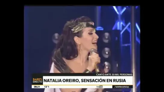 Natalia Oreiro  sensación en Moscú - Telefe Noticias