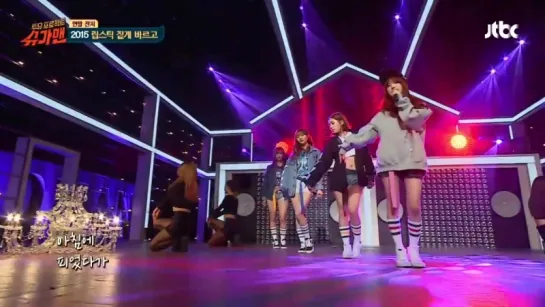 151229 Lovelyz (Kei, Mijoo, Jin & Sujeong) - Red Lipstick (Im Juri cover) @ Sugar Man Ep. 11