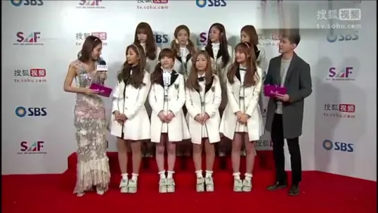 151227 Lovelyz Sohu TV Interview @ SBS Gayo Daejun Red Carpet