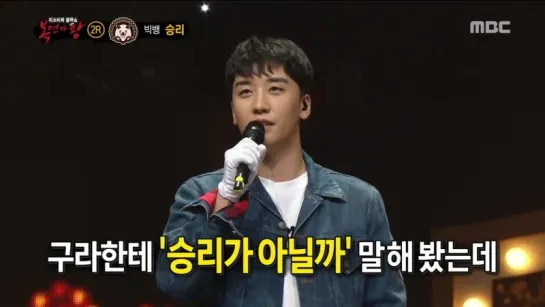 [Identity] hedgehog is SEUNGRI 복면 가왕 20180729