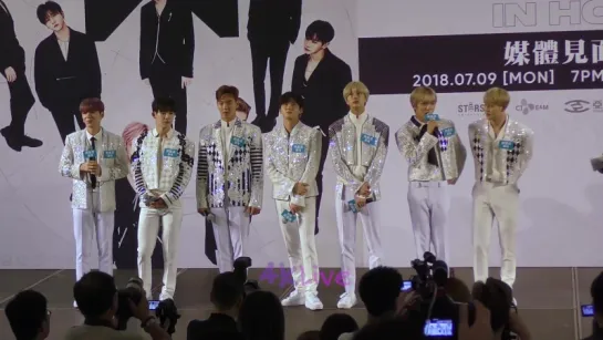 [VK][180709] MONSTA X - Press Conference THE 2ND WORLD TOUR 'The Connect' in Hong Kong @ 4K Live