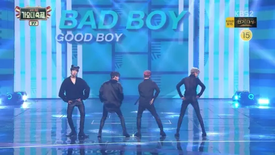 BamBam (GOT7) x Minhyuk (BTOB) x Youngjae (B.A.P) x Minhyuk (Monsta X) - Bad Girl Good Girl @ 29.12.2016 KBS Gayo Daechukje