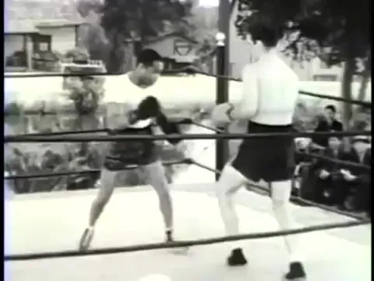 Billy Conn and Henry Armstrong sparring for "The Pittsburgh Kid"