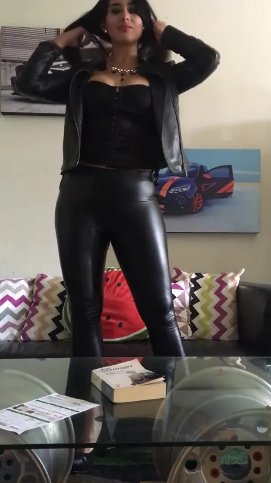 Leather Leggings Corset Outfit #3