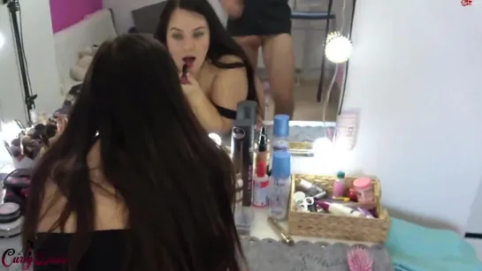 Curvy Desire make up and fucking doesn't go very well [PornViva Sex Порно ВК Porn video VK Blowjob POV BigBoobs Milf BigAss]