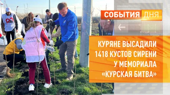 Куряне высадили 1418 кустов сирени у мемориала «Курская битва»