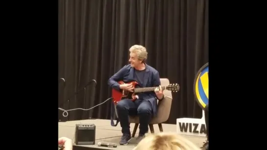 Peter Capaldi played a fan's guitar