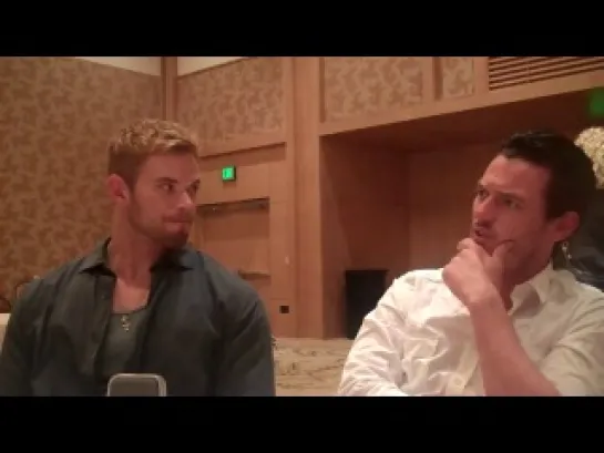 Kellan Lutz And Luke Evans At Immortals Interview