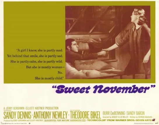 Sweet November (1968) -720p- Sandy Dennis, Anthony Newley, Theodore Bikel