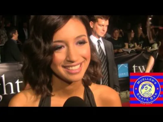 Christian Serratos at the Twilight Premier by Muellers Shave Bar Starring Robert Pattinson and Kristen Stewart