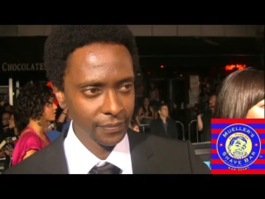 Edi Gathegi at the Twilight Premier by Muellers Shave Bar Starring Robert Pattinson and Kristen Stewart