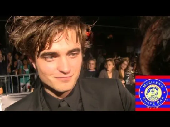 Robert Pattinson at the Twilight Premier by Muellers Shave Bar