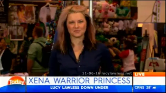 AUSXIP Lucy Lawless Video  Blog Archive  Lucy on Today Show (Australia) 11 June 2016