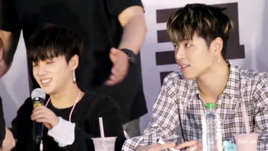 [FANCAM]  170609 JUNHOE, JINHWAN, CHAN, DK @ SINCHON FAN SIGN EVENT