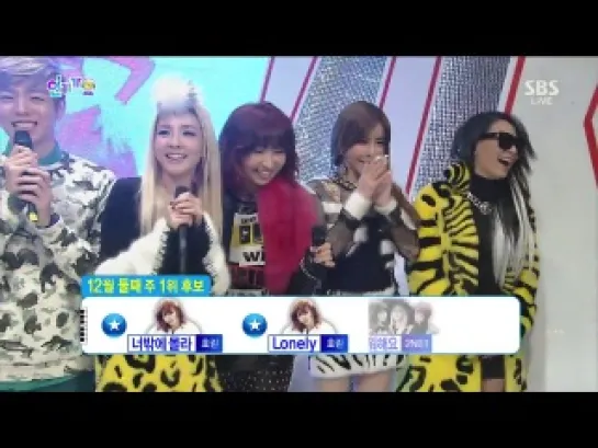 131208 Hyolyn & 2NE1 - Interview @ Inkigayo