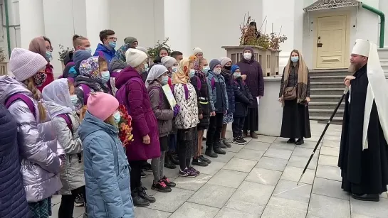 Ребята из Воскресной школы Псково-Печерского монастыря