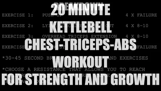 KETTLEBELL CHEST TRICEPS AND ABS WORKOUT FOR STRENGTH AND GROWTH