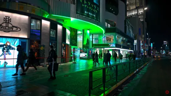 Tokyo Snowy Night Walk - Shibuya to Shinjuku - 2 hours