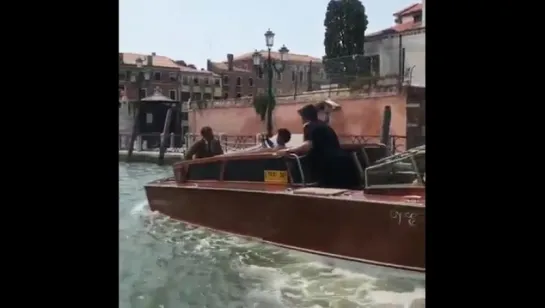 Brad Pitt in Venice, Italy.