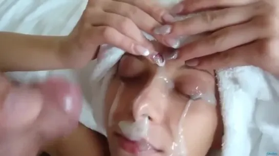 I filled my face with cum