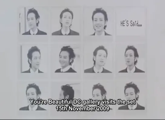 2009.11.15.  DC gallery visits the set «You're Beautiful» - Jang Keun Suk interview.