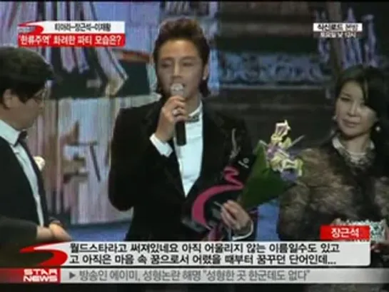 [2011.12.06. Y-STAR] jang geun suk, T-ara, Charity Jewelry Show (티아라, 장근석, 김준수 파티)