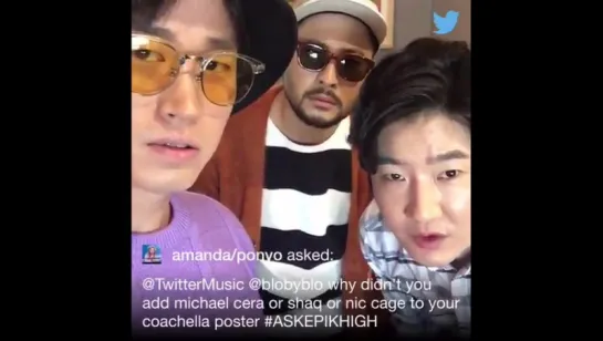 [Твиттер] #5 Вопрос-ответ с Epik High для COACHELLA!