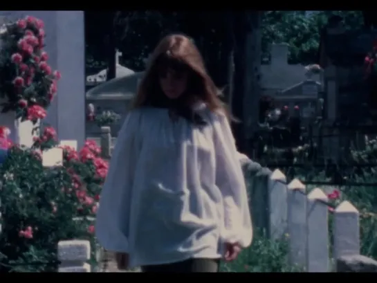 Jim Morrison's Super 8 film of Pamela Courson in the cemetery, Corsica, France, 1971